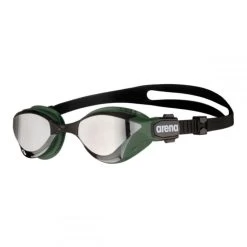Arena Cobra Tri Swipe Mirrored Goggles - Silver Army