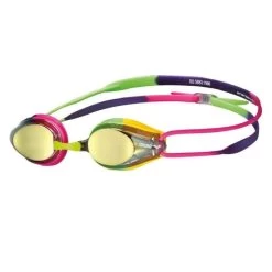 Arena Tracks Junior Mirror Goggle - Violet/Fuchsia/Green