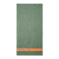 Speedo Border Towel - Green/Nectarine