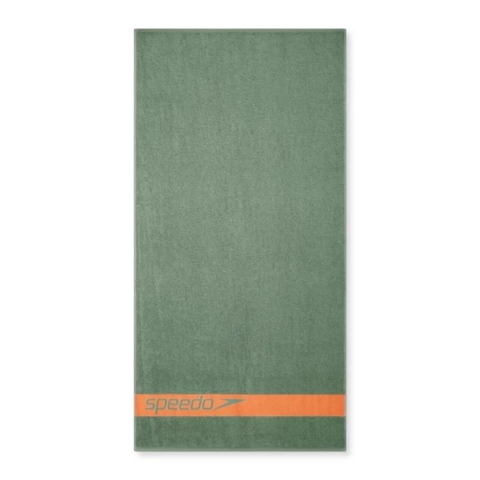 Speedo Border Towel - Green/Nectarine 3 Speedo Border Towel - Green/Nectarine