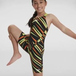 Speedo Junior Fastskin Endurance+ Kneeskin - Black/Lime/Salso