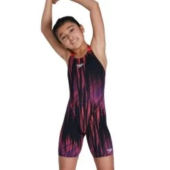 Speedo Girl's Fastskin Endurance+ Kneeskin - Black/Purple