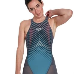 Speedo Fastskin LZR Pure Valor Night Flare Openback Kneeskin - Grey/Blue 9 Speedo Fastskin LZR Pure Valor Night Flare Openback Kneeskin - Grey/Blue -Swimming Equipment Store 8 11978h147 4