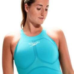 Speedo Women's Fastskin LZR Pure Valor Openback Kneeskin - Green/Grey -Swimming Equipment Store 8 11978h549 4