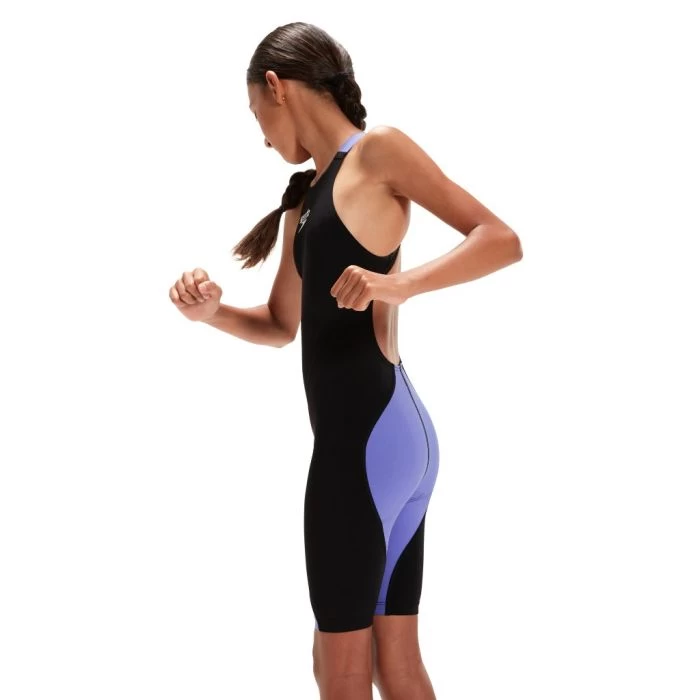 Speedo Junior Fastskin LZR Ignite Kneeskin - Black/Miami Lilac 5 Speedo Junior Fastskin LZR Ignite Kneeskin - Black/Miami Lilac - Image 3
