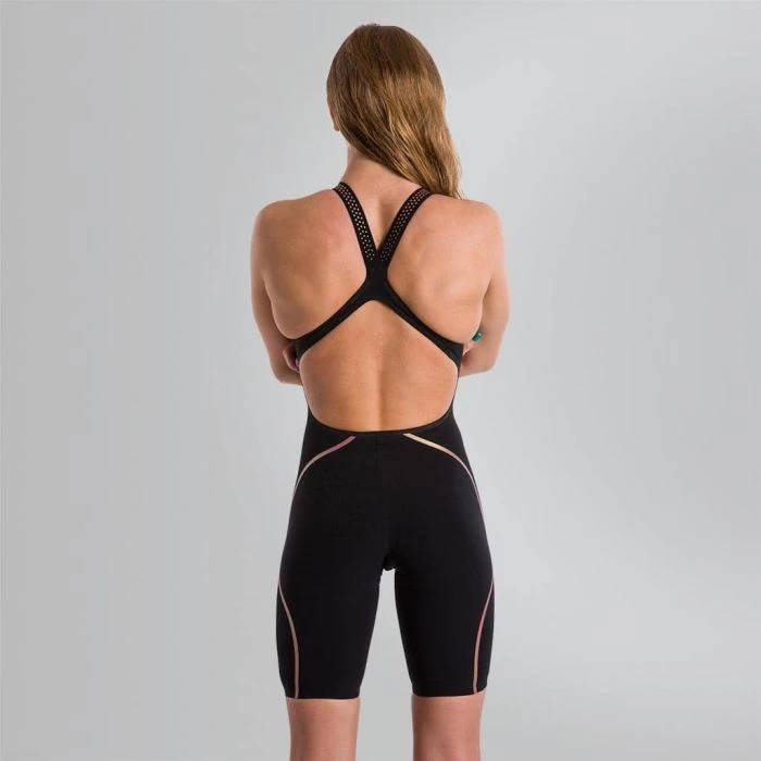 Speedo Ladies LZR Pure Intent Open Back Kneeskin Black/Gold 4 Speedo Ladies LZR Pure Intent Open Back Kneeskin Black/Gold - Image 2