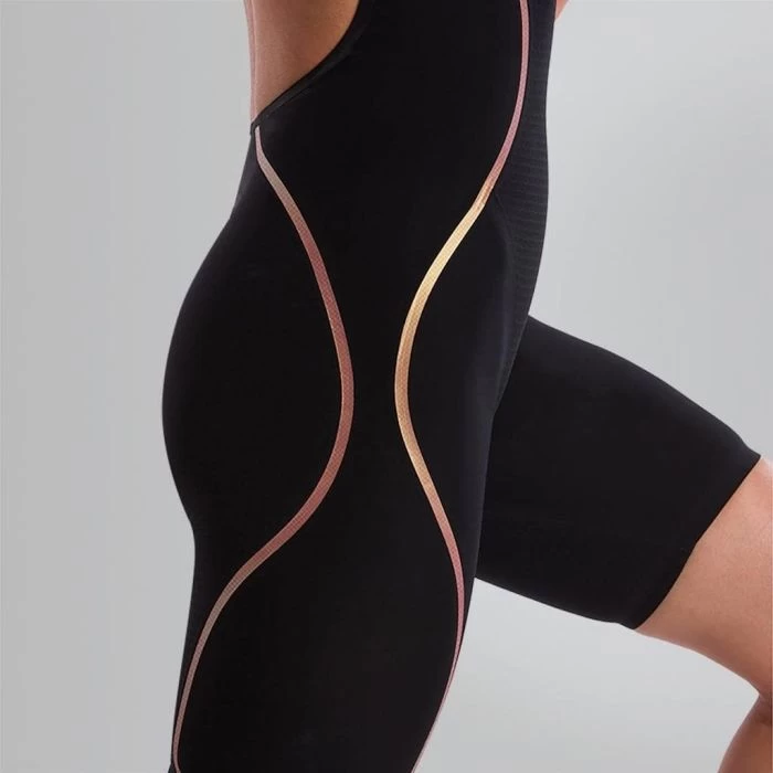 Speedo Ladies LZR Pure Intent Open Back Kneeskin Black/Gold 5 Speedo Ladies LZR Pure Intent Open Back Kneeskin Black/Gold - Image 3