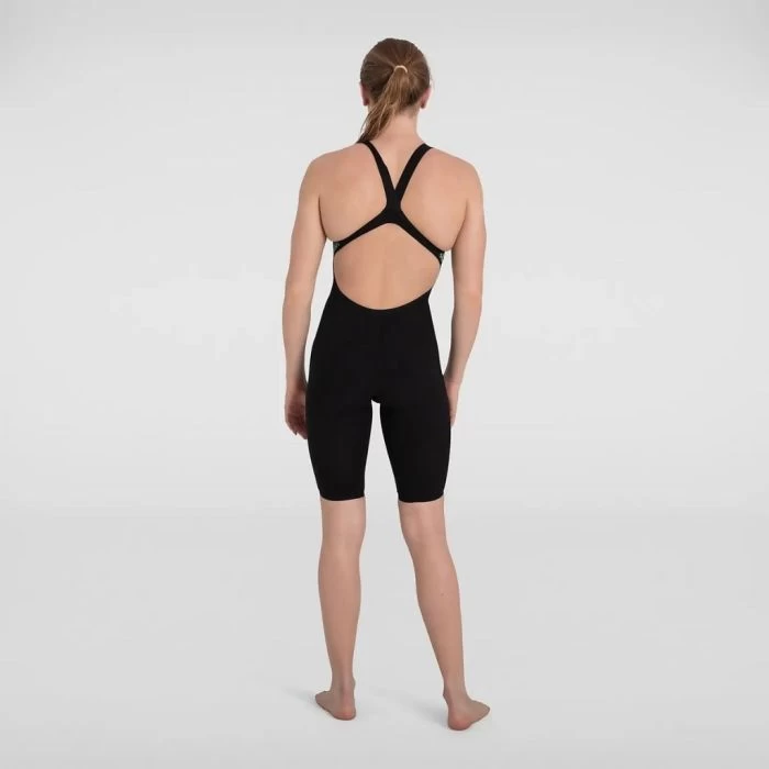 Speedo Women's Fastskin LZR Pure Valor Openback Kneeskin Black 4 Speedo Women's Fastskin LZR Pure Valor Openback Kneeskin Black - Image 2