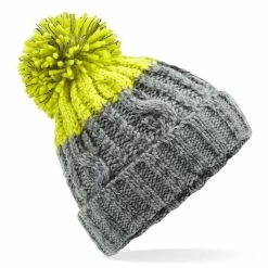 Beechfield Apres Beanie - Graphite Light Grey / Citeron