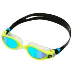 Aqua Sphere Kaiman Exo Goggle Yellow/Clear - Blue Titanium Lens