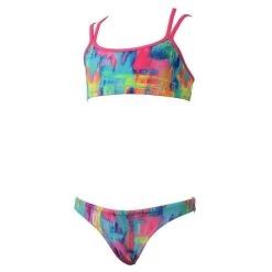 Funkita Girls Impressionista Criss Cross Back Bikini (Size 8 - 26" Chest)