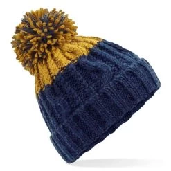 Beechfield Apres Beanie - Navy / Mustard
