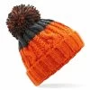 Beechfield Apres Beanie - Orange / Grey -Swimming Equipment Store orange grey min