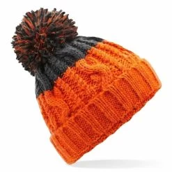 Beechfield Apres Beanie - Orange / Grey