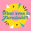 What Even Is Threshold? - Laminated Vinyl Sticker -Swimming Equipment Store st 01 weit 1 min